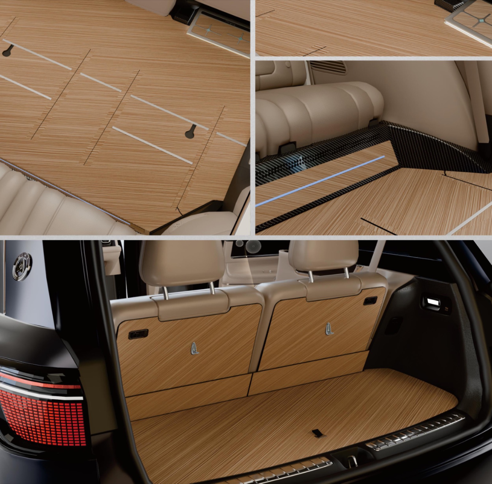 Trunk, full oak coverage — real AITO M9 installation by MORRGARY